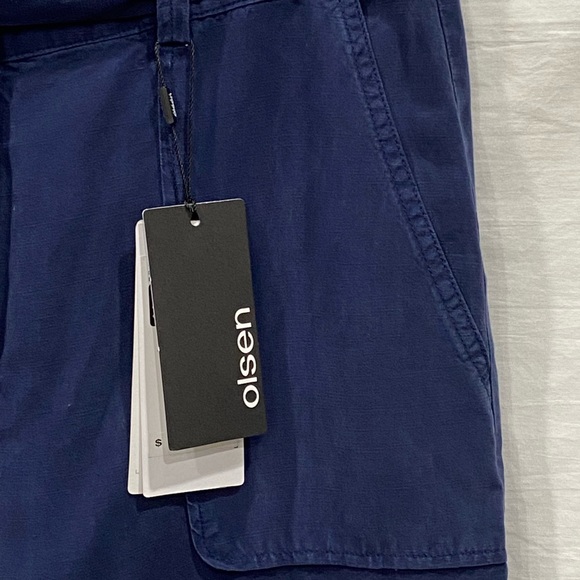 BNWT Olsen Mona Straight High waistline size 4 (34) Linen Blend Pants - Picture 3 of 16